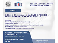 АКТИВНОСТИ УНС-А У ГЛОБАЛНОЈ КАМПАЊИ „16 ДАНА АКТИВИЗМА ПРОТИВ НАСИЉА ПРЕМА ЖЕНАМА“